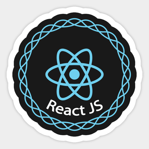 React JS Vintage Sticker by mangobanana